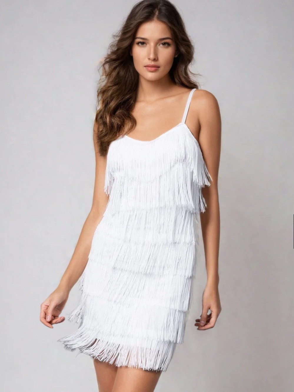 Cheryl Creations 1415 Short Fringe Party Dress